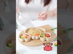 Bacterieresistente kinderplaat en schaal Roze witte bloem voor het avondeten