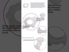 Bulk Silicone schaap Tether Schaap BPA-vrij tanden speelgoed en de grootte is 9,3 * 7cm en het gewicht is 25 gram