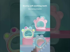 Flexible Bear Paw Cow Silicone Baby Teether Speelgoed grootte is 8x9 cm Voor Baby Kids en gewicht is 35 gram